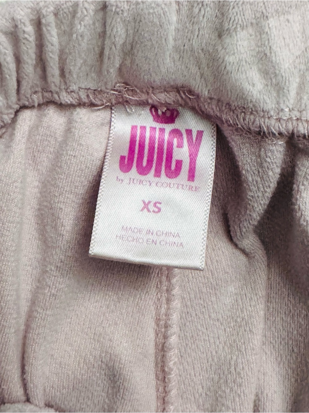 Juicy Couture Pink Velour Shorts Y2K Low Rise XS - Picture 4 of 4